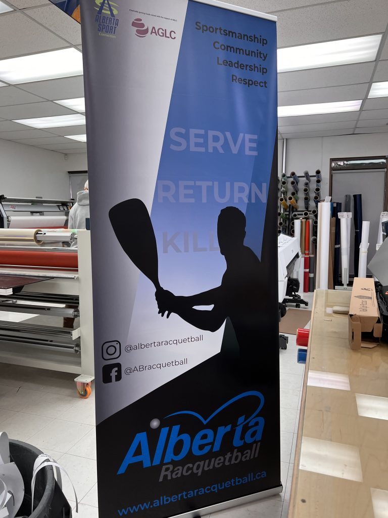 Alberta Racquetball Association Banner Stand