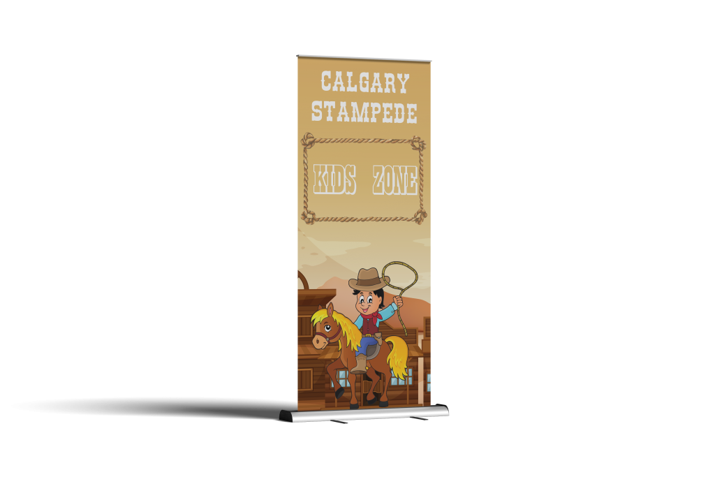 Calgary Stampede Kids Zone Roll Up Banner Stand